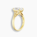 4.02 ct. Cushion Cut Bezel Diamond Engagement Ring