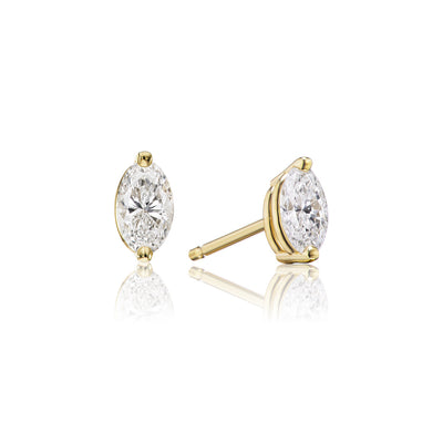 Oval Diamond Studs