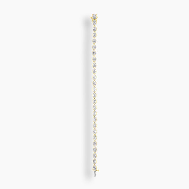 Oval Cut Diamond Bezel Tennis Bracelet