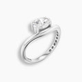 Swoop Oval Diamond Pinky Ring
