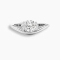 Swoop Oval Diamond Pinky Ring