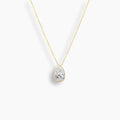 Pear Cut Diamond Bezel Necklace