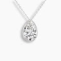 Pear Cut Diamond Bezel Necklace