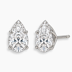 Aretes de diamantes ovalados 