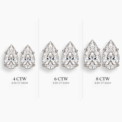Pear Diamond Studs