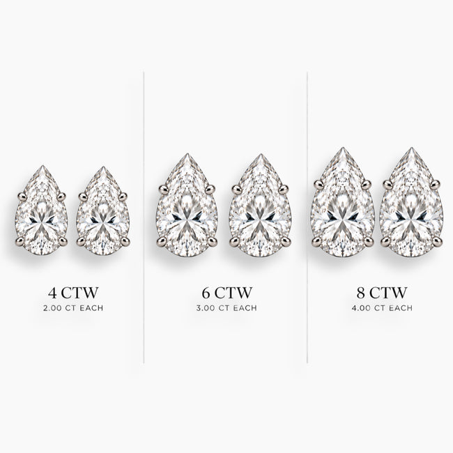 Pear Diamond Studs
