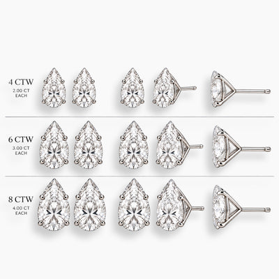 Pear Diamond Studs