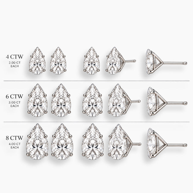 Pear Diamond Studs