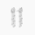 Pear Diamond Bezel Cosmic Dangle Earrings