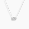 East West Radiant Diamond Bezel Necklace