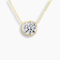 Round Diamond Bezel Necklace