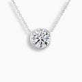 Round Diamond Bezel Necklace