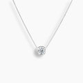 Round Diamond Bezel Necklace