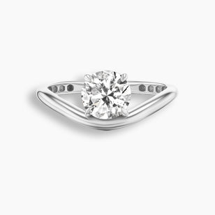 Swoop Round Diamond Pinky Ring