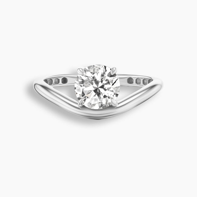 Swoop Round Diamond Pinky Ring