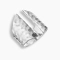 Sterling Silver Hammered Open Shield Ring