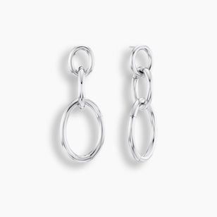 Sterling Silver Triple Loop Earrings