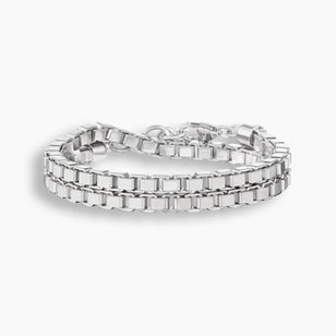 Sterling Silver Box Chain Bracelet