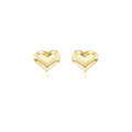 Puffed Mini Heart Studs