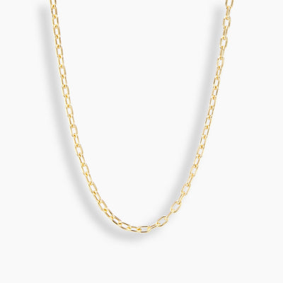 Thick Elongated Link Necklace