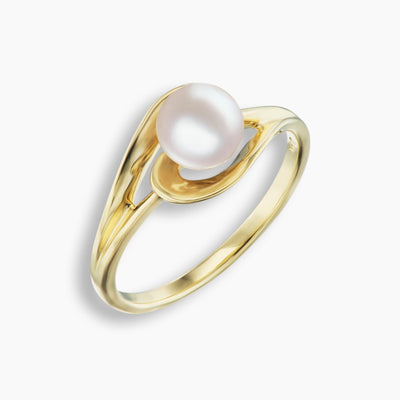 Akoya Pearl Twist Ring