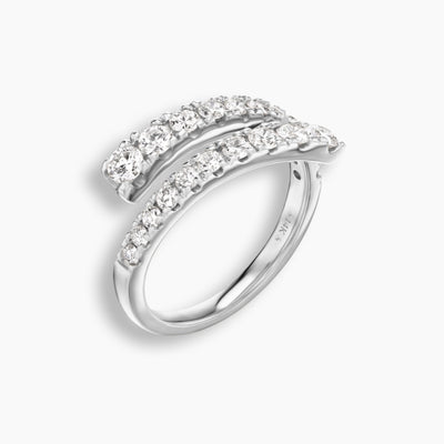Graduated Diamond Wrap Ring