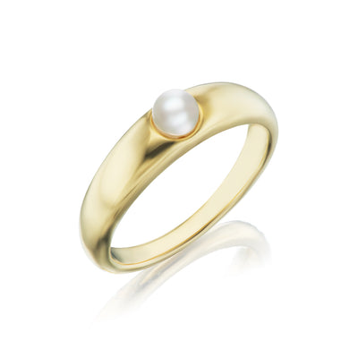 Akoya Pearl Dome Ring