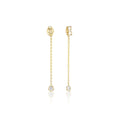 Bezel Diamond Chain Drop Earring Jacket