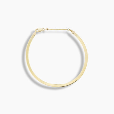 Tobillera de espiga de oro líquido