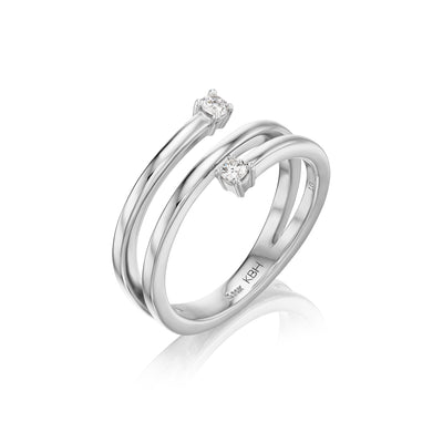Diamond Spiral Ring