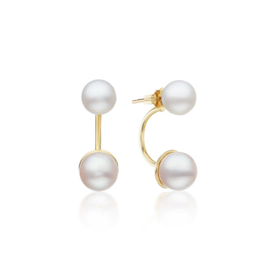 Double Akoya Pearl Earring