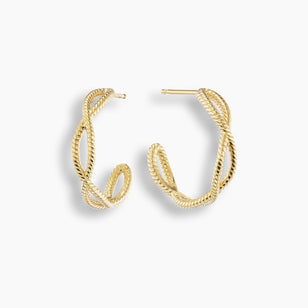 Twisted Rope Double Infinity Hoops