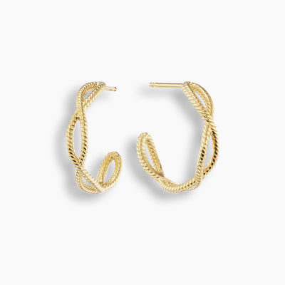Twisted Rope Double Infinity Hoops