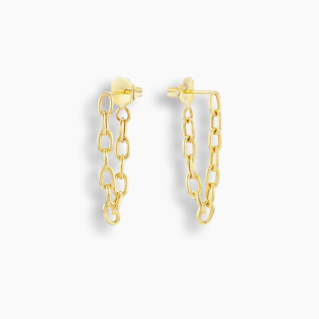 Mini Chain Link Loop Earrings – KBH Jewels