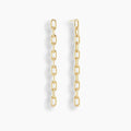 Elongated Thick Chain Link Earrings Long