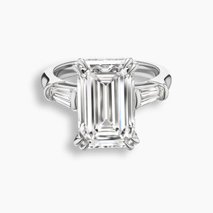 9 TCW Emerald Cut Diamond Baguette Engagement Ring
