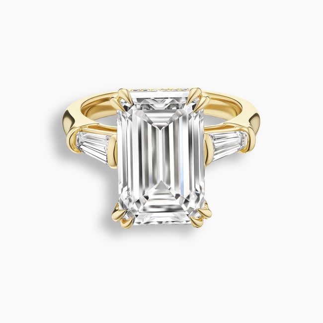 9 TCW Emerald Cut Diamond Baguette Engagement Ring