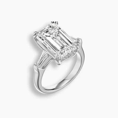 9 TCW Emerald Cut Diamond Baguette Engagement Ring