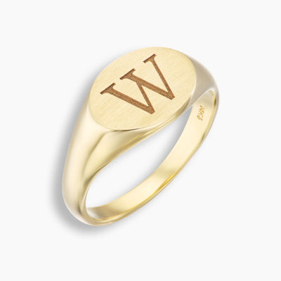 Anillo de sello ovalado Personalmente tuyo