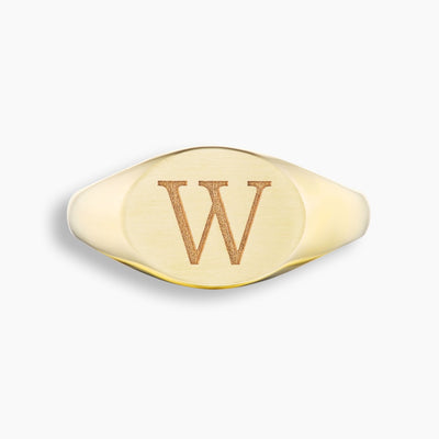 Anillo de sello ovalado Personalmente tuyo