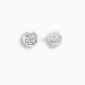 Round Diamond Geometric Studs