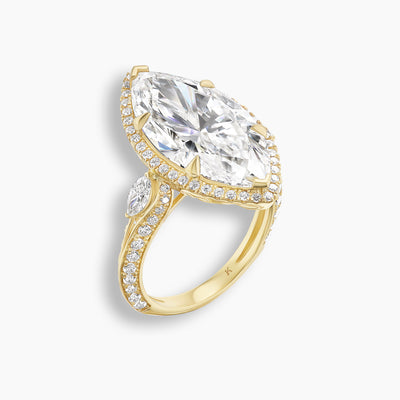 9 TCW Heirloom Marquise Diamond Ring