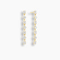 Mixed Shape Diamond  Drop Earrings