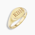 Anillo de sello ovalado Personalmente tuyo