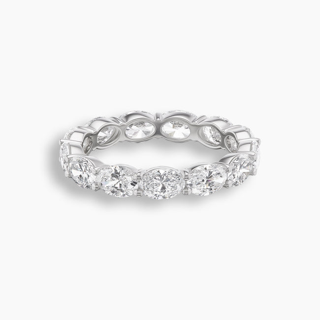 East West Oval Cut Diamond Eternity Band