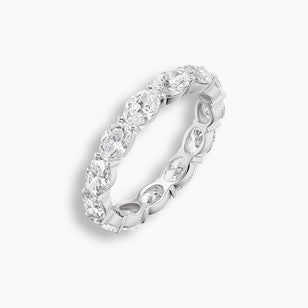East West Oval Cut Diamond Eternity Band