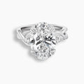 6.26 TCW Oval Diamond Twist Three Stone Engagement Ring