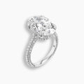7 TCW Oval Diamond Pavé Engagement Ring