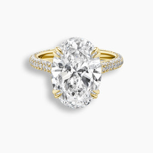 7 TCW Oval Diamond Pavé Engagement Ring