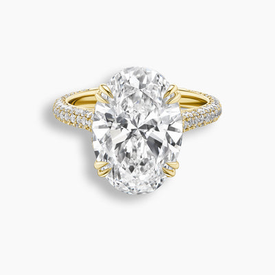 7 TCW Oval Diamond Pavé Engagement Ring